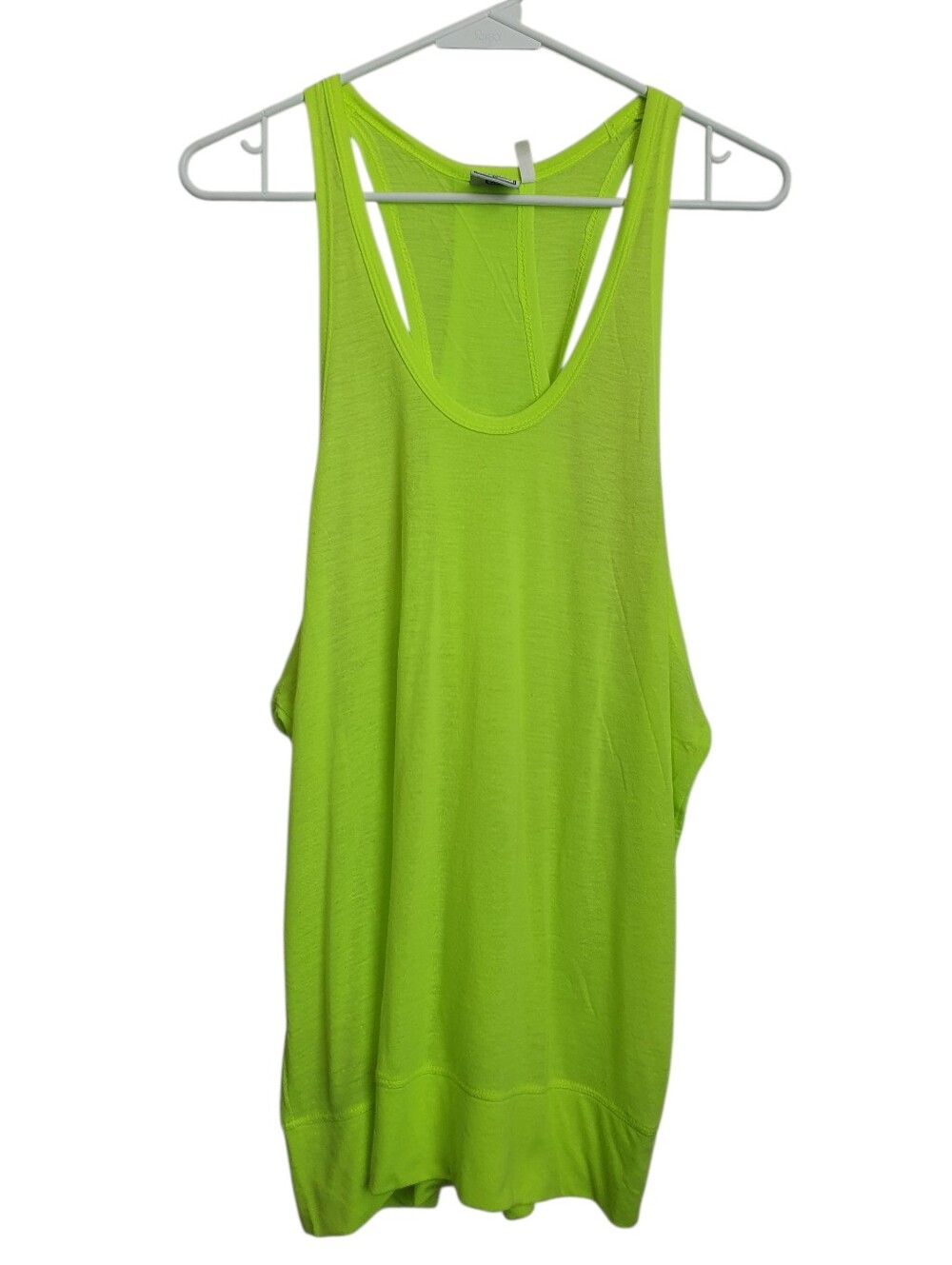 Exist Miami Women's Workout Cross Back Neon Yellow Tank Top Sz M